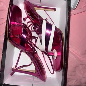 Pretty dark pink high heel sandal size 10.5